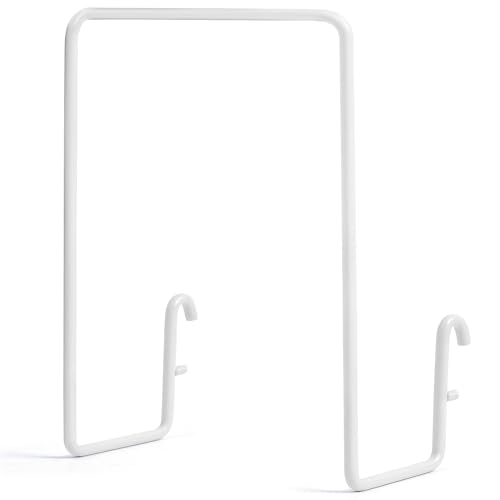 ABOUT SPACE Peg Board Book Stand - Magazine Rack | Newspaper Holder | Catalogue Stand (White - L 13 x B 5.5 x H 18.5 cm)