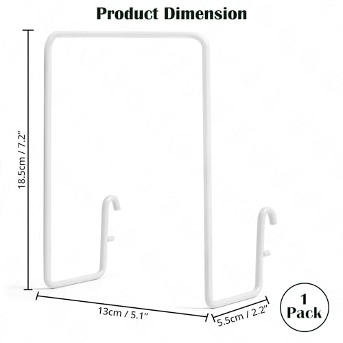 ABOUT SPACE Peg Board Book Stand - Magazine Rack | Newspaper Holder | Catalogue Stand (White - L 13 x B 5.5 x H 18.5 cm)