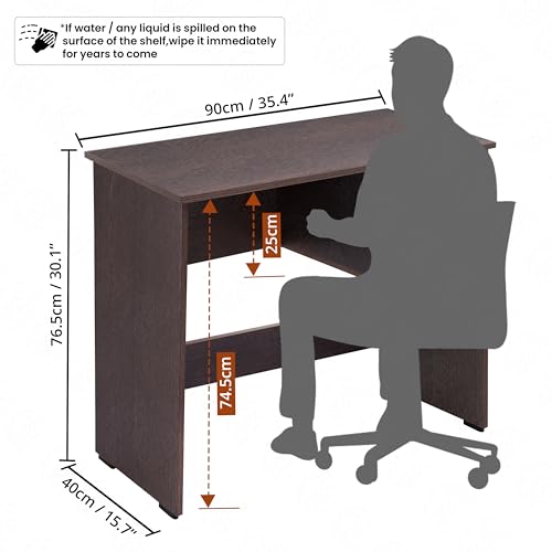ABOUT SPACE Study Table with Drawer & Bottom Storage (Flower Wenge -L 90 x B 40 x H 75cm)