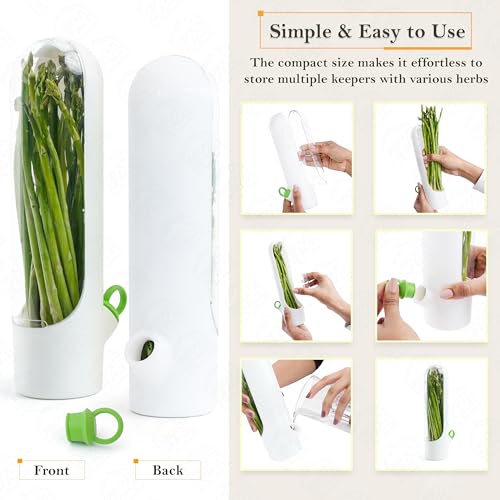 ABOUT SPACE 2 Pcs Herb Saver Pod for Refrigerator (B 6 x H 25 cm)