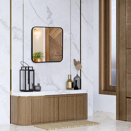 ABOUT SPACE 4mm Heavy Glass HD Mirror 20 Inch Shatter Proof and Explosion Film Proof Square Mirror