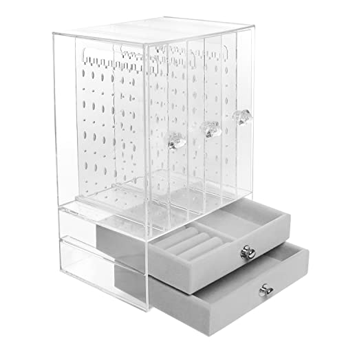ABOUT SPACE Acrylic Earring Organizer Transparent Cosmetic