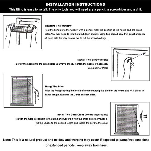 ABOUT SPACE Bamboo Curtain - (Beige,6 Ft Height x 5 Ft Width)(Pack of 2)