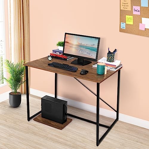 ABOUT SPACE Computer Table with CPU Stand - (Brown - L 92 x B 61 x H 76 cm)