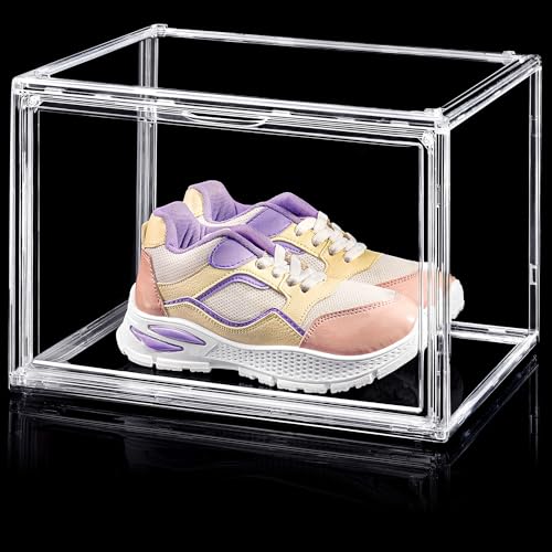 ABOUT SPACE Shoe Boxes - Transparent 1 Pc Acrylic Sneaker Box Crates (L 36 x B 27 x H 23cm)