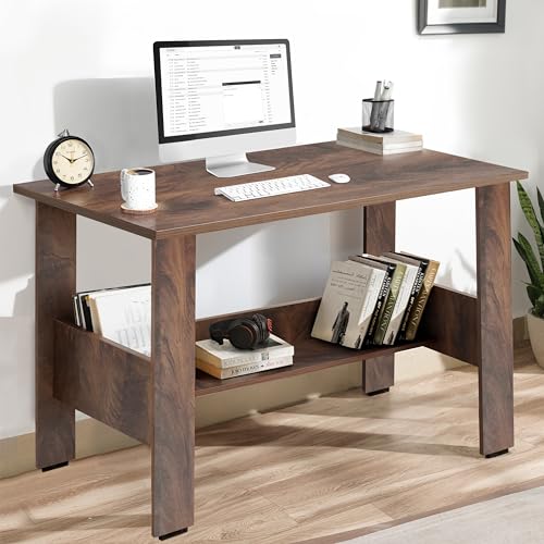 ABOUT SPACE Study Table | Multipurpose Office Desk with Storage - (L90 x B50 x H78.5 cm - Walnut)