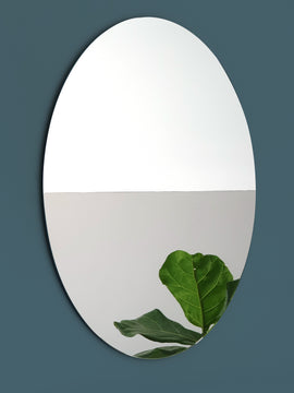Frameless Oval Wall Mirror