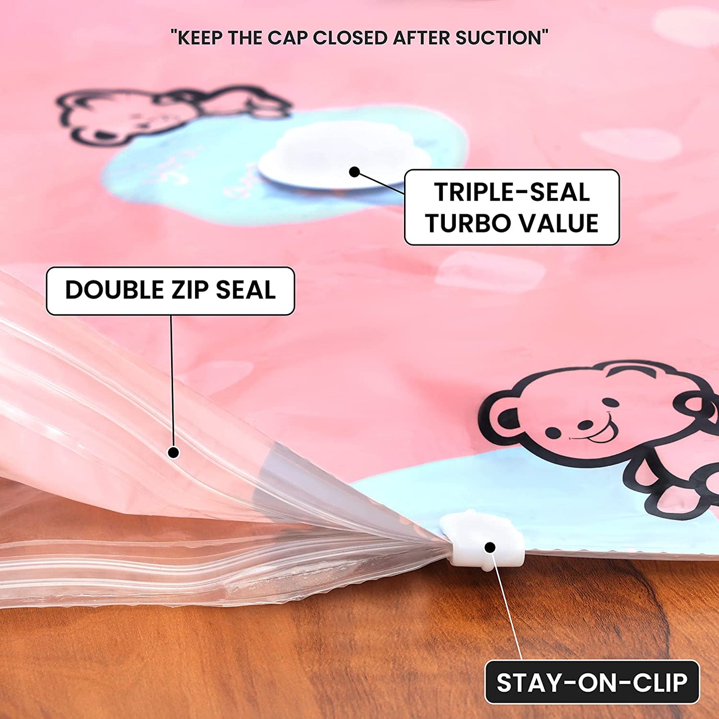 ABOUT SPACE Vacuum Bags for Clothes(6 Pc)Reusable Storage Bags with Electric & Hand Pump,Space Saver Compression Sealer Bags for Blankets,Travel & Home