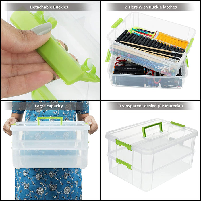 2-Tier Plastic Storage Organizer