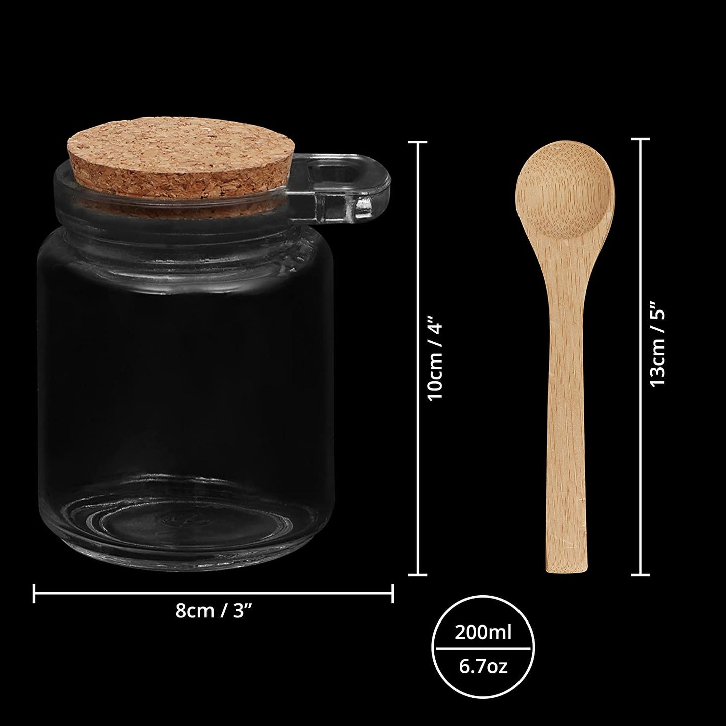 ABOUT SPACE Airtight Container Glass - 3 Pack 200ml