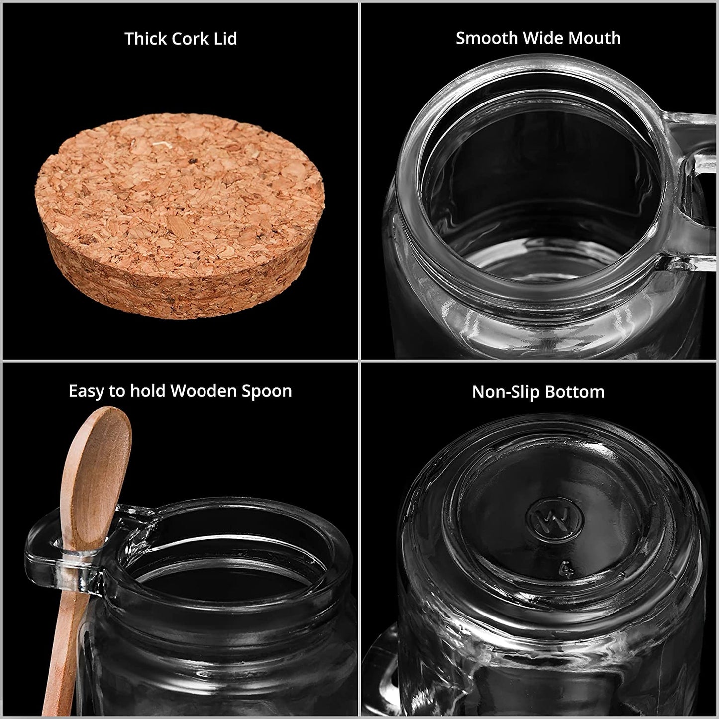 ABOUT SPACE Airtight Container Glass - 3 Pack 200ml