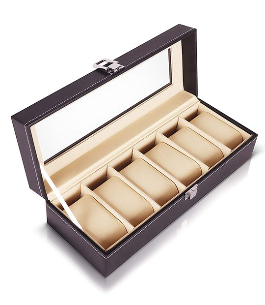 Vegan Leather Watch Organizer