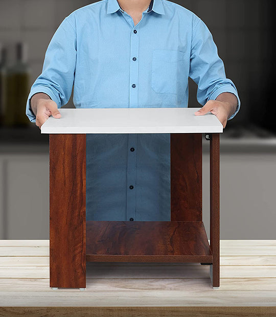 ABOUT SPACE Wooden Side Table (L 47 x B 40 x H 42 cm)