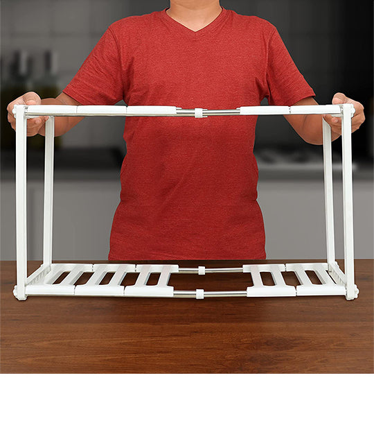 Under Sink Adjustable Rack (50 cm to 70 cm, White)