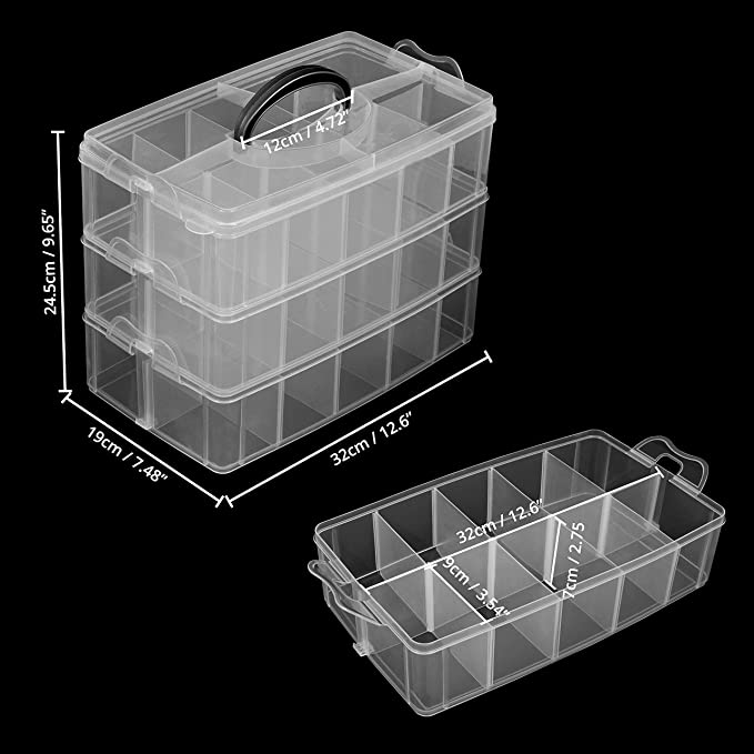 3-Tier Organizer with Interchangeable Slots