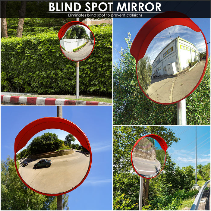 ABOUT SPACE Convex Mirror - Outdoor Road Safety Traffic Mirror for Pol —