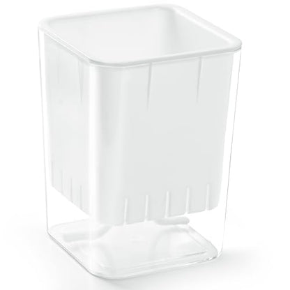ABOUT SPACE Peg Board Self Watering Pot (White - L 10 x B 10 x H 14 cm) - Large