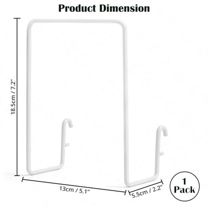 ABOUT SPACE Peg Board Book Stand - Magazine Rack | Newspaper Holder | Catalogue Stand (White - L 13 x B 5.5 x H 18.5 cm)