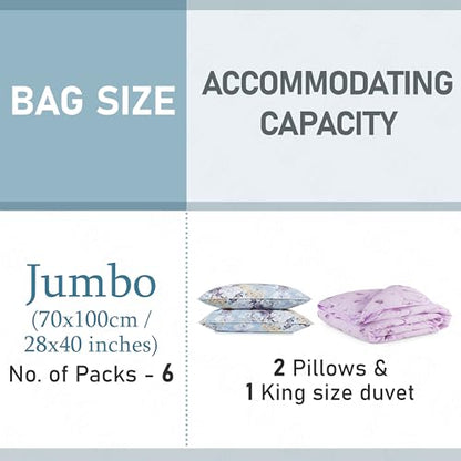 ABOUT SPACE 15 Pack Vacuum Bags for Travel with Electric Pump and Hand Pump (2-2X Jumbo/5 Jumbo/4 Large/4 Medium)