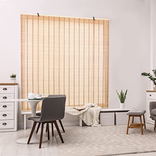 ABOUT SPACE Bamboo Curtains - (Beige, W 5 ft x H 6 ft)