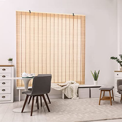 ABOUT SPACE Bamboo Curtains - (Beige, W 5 ft x H 6 ft)