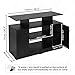 ABOUT SPACE TV Unit - Engineered Wooden TV Stand with Adjustable Shelf Storage Cabinet with Door for Console, Home Theatre, Books for Living Room - DIY Entertainment Unit for 32-50 Inch - Black