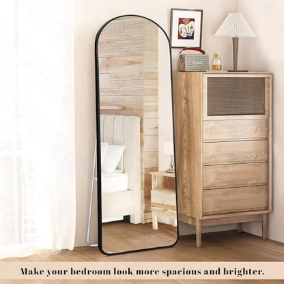 ABOUT SPACE 5 Feet Arch Shape Full-Length Mirror with Stand (Black Frame)