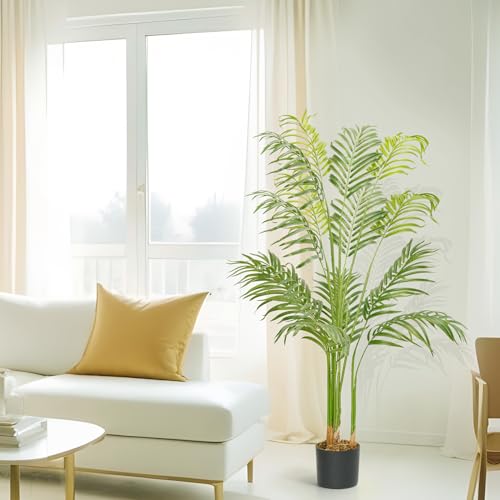 ABOUT SPACE 5 ft Artificial  Palm Tree Plant Decor  with Pot & 12 Leaves