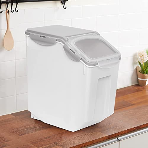ABOUT SPACE 1 Pack Rice Dispenser (15Kg) Airtight Rice Storage Container with Measuring Cup