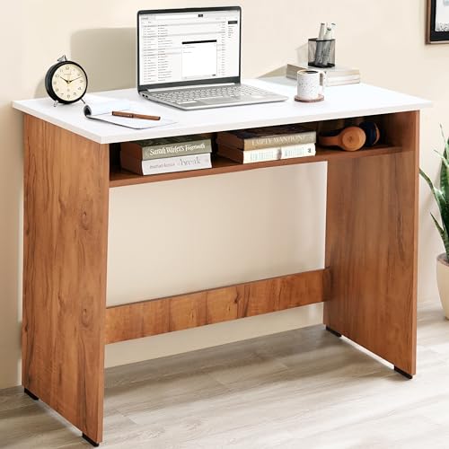 Study Table Parallel View ABOUT SPACE Study Table with UnderDesk Storage Shelf [L 2.6 x B 1.5 x ...