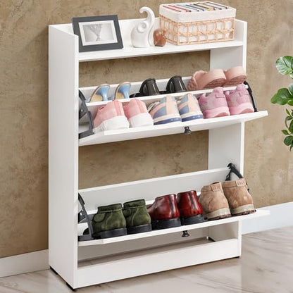 ABOUT SPACE Shoe Rack for Home Ft Tier Tilt Out Door Slim