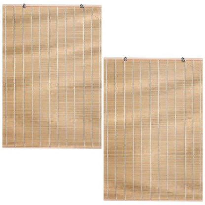 ABOUT SPACE 2 Pcs Bamboo Curtain - W 4 ft x H 6 ft