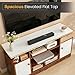 ABOUT SPACE TV Unit - Engineered Wooden TV Stand with Adjustable Shelf Storage Cabinet with Door for Console, Home Theatre for Living Room - DIY Entertainment Unit for 32-50 Inch - White & Oak Red