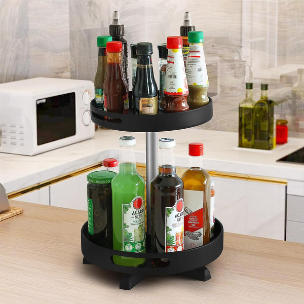ABOUT SPACE 2 Tier 360° Tabletop Rotating Kitchen Tray Organizer (L 30 ...