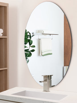 Frameless Oval Wall Mirror