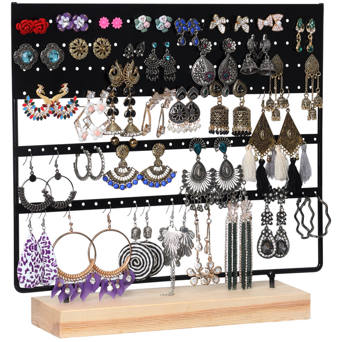 Black Metal Earring Organiser