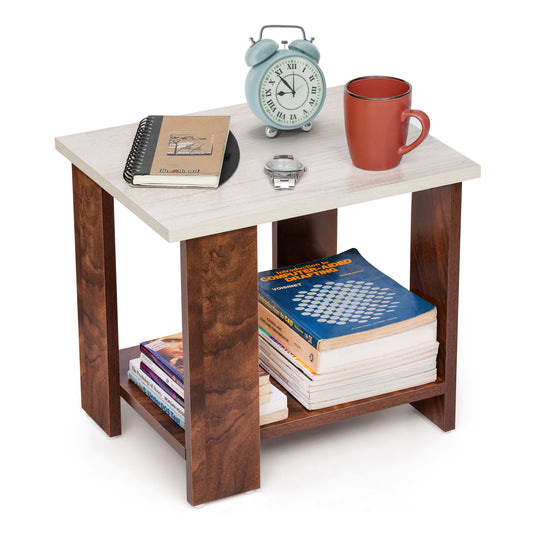 ABOUT SPACE Wooden Side Table (L 47 x B 40 x H 42 cm)