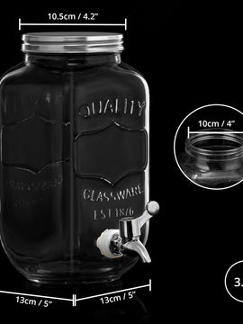 Glass Juice Dispenser with Tap (3.4 L)