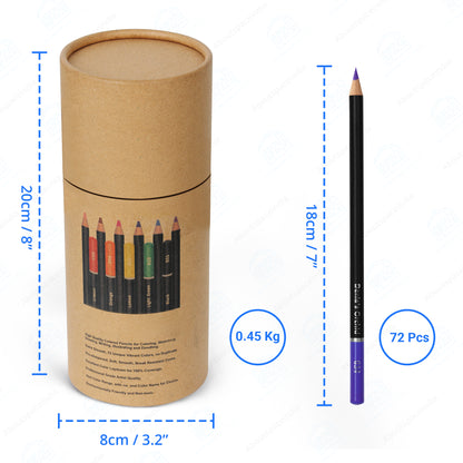 ABOUT SPACE Colour Pencils Kit (75 Pcs) - Drawing Color Pencils with Shading HB Pencil, Vinyl Eraser, Sharpener & Storage Box for Book Colouring,Blending,Sketching