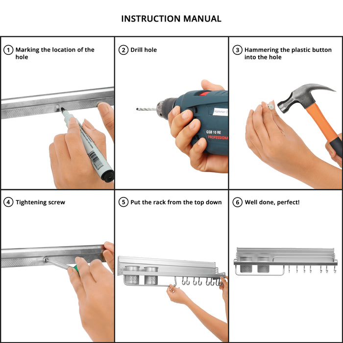 Multifunctional Wall Mount Rack