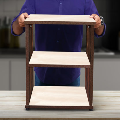 ABOUT SPACE Bed Side Table - End & Sofa Side Table with Storage (L 40 x B 40 x H 53 Cm)(Walnut)