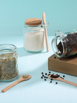 Airtight Cork Glass Jars Set of 3