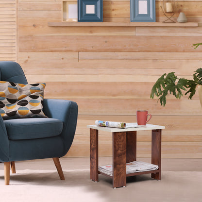 ABOUT SPACE Wooden Side Table (L 47 x B 40 x H 42 cm)