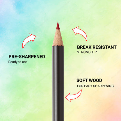 ABOUT SPACE Colour Pencils Kit (75 Pcs) - Drawing Color Pencils with Shading HB Pencil, Vinyl Eraser, Sharpener & Storage Box for Book Colouring,Blending,Sketching