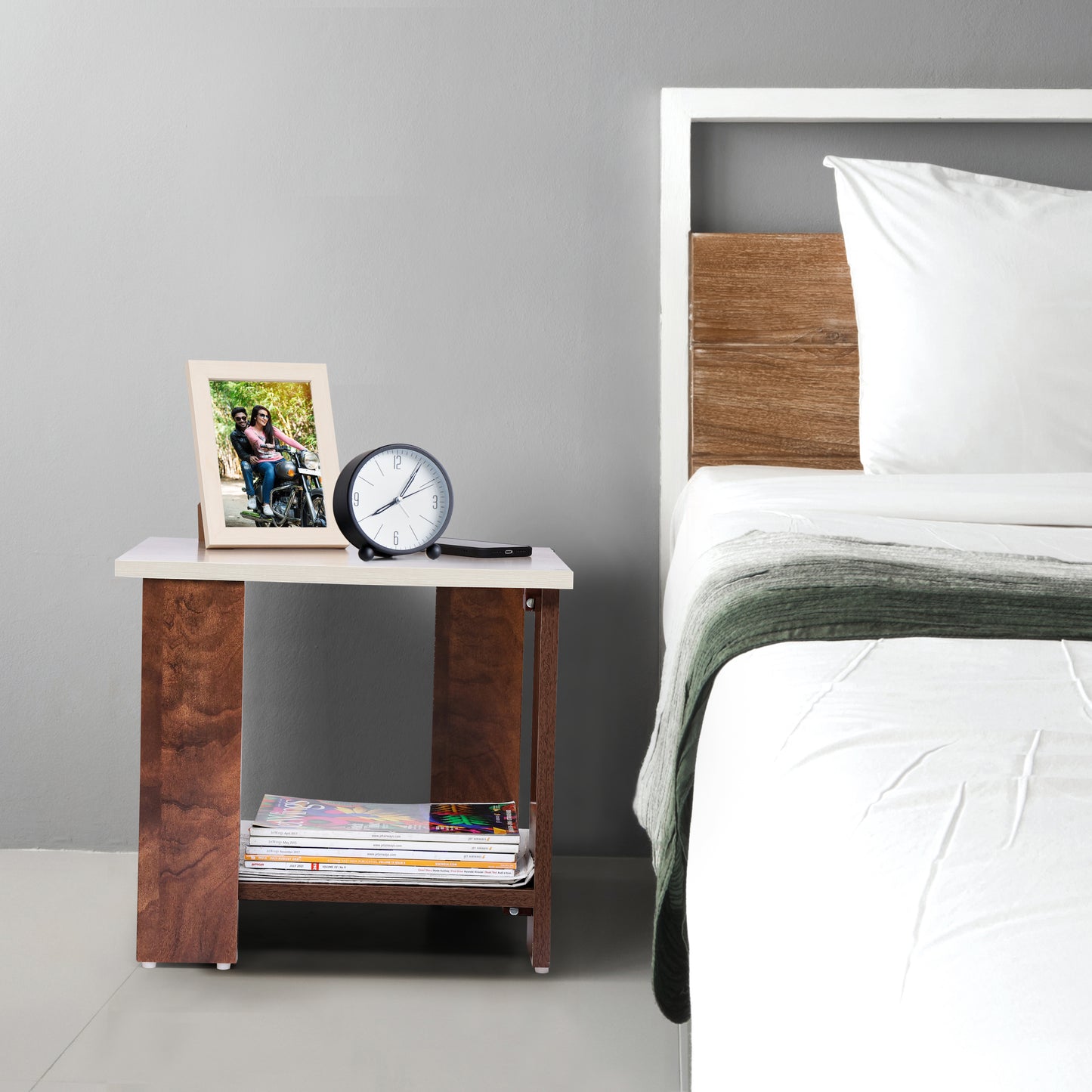 ABOUT SPACE Wooden Side Table (L 47 x B 40 x H 42 cm)