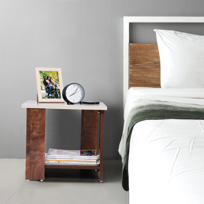 ABOUT SPACE Wooden Side Table (L 47 x B 40 x H 42 cm)