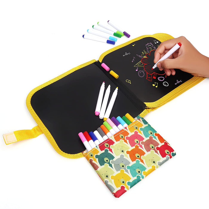 Kids Erasable Doodle Book with 24 Chalk Markers