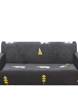 Grey Winter Frost Super Stretchy Sofa Cover