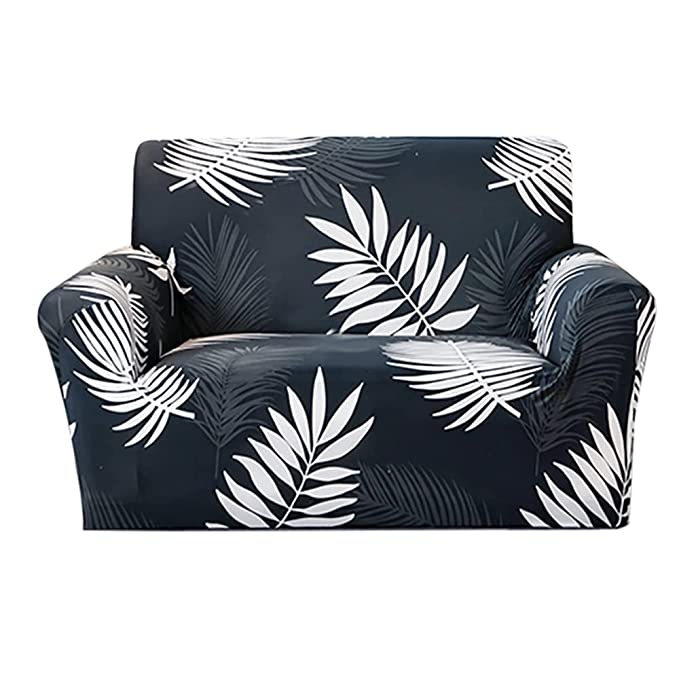 Tropic Black Super Stretchy Sofa Cover