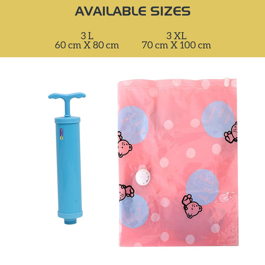 ABOUT SPACE Vacuum Bags for Clothes(6 Pc)Reusable Storage Bags with Electric & Hand Pump,Space Saver Compression Sealer Bags for Blankets,Travel & Home